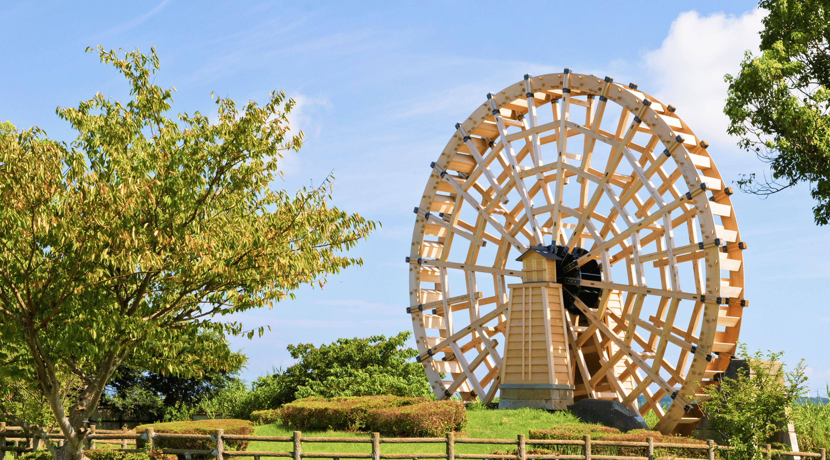 能登川水車とカヌーランド整備工事